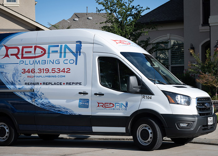 redfin plumbing truck